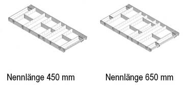 ORGA-LINE Universal-Set für TANDEMBOX Schubkasten, KB 1200mm, NL=450-650mm